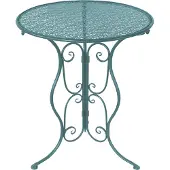 HTI Gartentisch Lani für überdachten Außenbereich, Eisen, Blau, Ø 55 cm, Höhe 70 cm