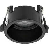 Licht-Erlebnisse Einbauleuchte Wand GU10 Ø 7 cm Schwarz rund Modern
