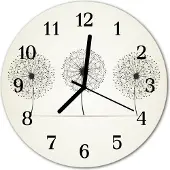Tulup Glasuhr Wanduhr Küchenuhr Echt-Glas 30fi cm Abstrakt grau