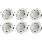 ETT 6er-Pack LED Einbauleuchte McShine "intense", 5W, 400 lm, weiß