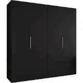 MEBLE KRYSPOL , Kleiderschrank, Schrank 200 cmx202x52, Schwarz, Kaschmir