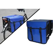 Aves-24 FAHRRADTASCHE Gepäckträgretache Fahrrad 26" 28" Doppel Tasche Gepäckträger PVC BLAU