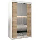 MEBLE KRYSPOL Kleiderschrank, Schiebetürenschrank Schlafzimmer, Schrank mit Spiegel TOKYO 1 120 cm