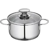 Küchenprofi Capri Edelstahl Kochtopf mit Glasdeckel - für Induktion geeignet, 3 Größen verfügbar