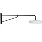 Hubsch Wandlampe Sway, schwarz, für Wohn- / Esszimmer, Metall, Modern, Wandleuchte, Wandlampe Innen