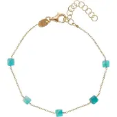 Alisia - Stylish gold-plated bracelet with amazonite AL2534.01.011