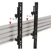 B-Tech BT8390-VESA400F, Flachbildschirm-Montagearm, Schwarz, 70 kg, Schiene, 177,8 cm (70"), 106,7 cm (42")