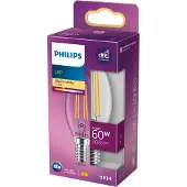Philips Lampen in Kerzen- und Tropfenform, 6,5 W, 60 W, E14, 806 lm, 15000 h, Warmweiß