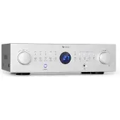 Auna AMP-CD950 DG Digital-Multikanal-Verstärker 8x100W RMS BT Opt.-In Silber-Metallic