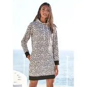 LASCANA Sweatkleid Eingrifftaschen mit Kapuze und seitlichen Eingrifftaschen, Loungewear
