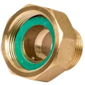 Danfoss forskruningssæt DN25 udvendig gevind, 1.1/4 omløber (Sæt består af 2 stk. nipler, pakninger & omløbere)