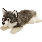 Suki Wolf liegend grau-weiß 40 cm Ksucheltier