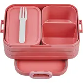 Mepal Bento Lunchbox take a break, 900 ml, Brotdose mit herausnehmbaren Boxen für verschiedene Snacks und Speisen, Farbe: vivid mauve