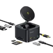 Baseus MagPro Series II, USB Typ-C, HDMI, USB 3.2 Gen 1 (3.1 Gen 1) Type-A, USB 3.2 Gen 1 (3.1 Gen 1) Type-C, MicroSD (TransFlash), SD, 10000 Mbit/s, 60 Hz, 3840 x 2160 Pixel