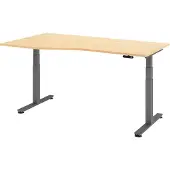 Hammerbacher Sitz-Steh-Schreibtisch el.180x100/80cm Ahorn