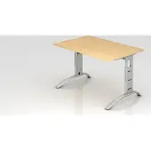 Hjh OFFICE PRO FARO 12 S - 120 x 80 Ahorn/Silber höhenverstellbar