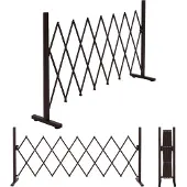 Mendler Alu Absperrgitter MCW-K56, Scherengitter Schutzgitter Zaun, ausziehbar schwenkbar Stahl 103x31-200x31cm, braun