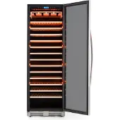 Klarstein Einbau-Weinkühlschrank, 1 Zonen Getränkekühlschrank Klein, Kleiner Weinschrank 433L, Wein-Kühlschrank Klein mit Glastür, Indoor/Outdoor Flaschenkühlschrank, Wine Fridge 165 Flaschen