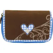 Friedrich Lederwaren RV-Damenbörse Bavaria velvet braun/blau, 13005-5