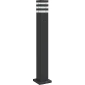 vidaXL Wegeleuchte mit Steckdose Schwarz 80 cm Aluminium