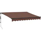 vidaXL Markise Automatisch mit LEDs Braun 300x250 cm