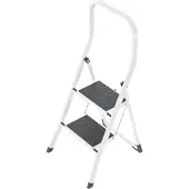 Hailo K45 Keukentrap 2 Treden met Hoge Beugel Wit