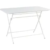 En.casa Klapptisch ‘Sande’ rechteckig Stahl 71x70x110 cm Weiß