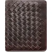 Mano Leder Geldbörse Don Luca Coin Wallet with Flap Dark Brown dunkelbraun