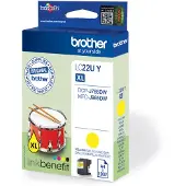 Brother LC22UY, Hohe (XL-) Ausbeute, Gelb, Tinte auf Pigmentbasis, 1 Stück(e), 1200 Seiten, Einzelpackung