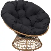 Sonstiges Drehsessel - Schwarzer Stoff - L 86 x T 50 x H 92cm - CANCUN