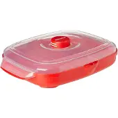 Sistema Microwave Easy Speck, weiß/rot, 28,7 x 21,9 x 7 cm