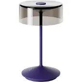 Sigor Akku-Glasleuchte Numotion 265mm pflaumenblau Tischleuchte 2,2W FlexMood 2200K/2700K IP54 Ra85 dimmbar