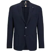 BOSS Slim-Fit Sakko aus fein gemusterter Stretch-Wolle Grösse 110