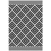 Jet-Line Kunststoffteppich Garten Teppich Outdoor Terrasse Modell: Austin in schwarz 150x240cm Modernes Design Hochwertige Qualität keine Fussel oder Flusen