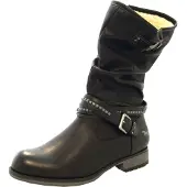 Mustang Damen Stiefelette Warmfutter 1139-624, Größe:38 EU, Farbe:Schwarz