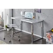 Riess Moderner Schreibtisch WHITE DESK 120cm weiß Hochglanz Bürotisch Laptoptisch