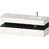 Duravit Einbauwaschtisch-Möbel-Set Qatego 160x50x60cm, Kon-WTU, B, B r, E sw/we m