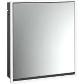 Emco loft Lichtspiegelschrank, 600mm, Unterputzmodell, schwarz/spiegel, 979813303