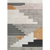 Bamyum Carie Bedruckter Teppich Chenille-Druck Maschinell Hergestellt 160 x 230 cm