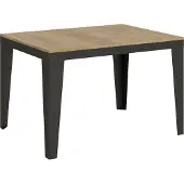 Itamoby Ausziehbarer Tisch 90x120/224 cm Gestell Flame Evolution Eiche Natur Anthrazit