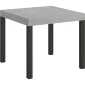Itamoby Ausziehbarer Tisch 90 x 90/246 cm, Gestell "Everyday Cement Anthrazit".