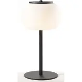 HPI Home Product Import GmbH LED-Tischlampe - H 33 cm - Schwarz - Weiß - Metall - Glas