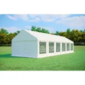 Pártystany-Jičín s.r.o. Partyzelt 4x12m PVC PREMIUM Feuerfest - Weiß