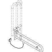 Hewi Ser 801 Stützklappgriff drehbar umbra