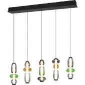 TRIO Lighting Glas Hängelampe Minerva, dimmbar, Multicolour, für Wohn- / Esszimmer, Glas, Pendelleuchte