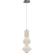 Alora Elstead Bijou LED Pendelleuchte Nickel gebürstet Opal matt