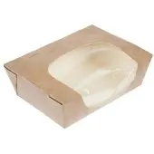 ColPac Zest Kompostierbare Salatboxen mit Sichtfenster 825ml