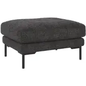 Rowico Hocker Corwin Stoffbezug, klassisch gepolstert, dunkelgrau, Metallgestell, FSC-zertifiziert
