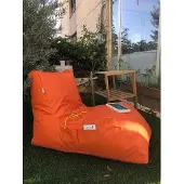 Hannah Home , Daybed - Orange, Sitzsack, Orange, 60 x 110 x 75 cm