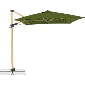 Doppler , Sonnenschirm / Ampelschirm "Alu Wood AX Ultra Pendelschirm 300 x 220", inkl. Standkreuz, kiwi, 300 x 220 cm